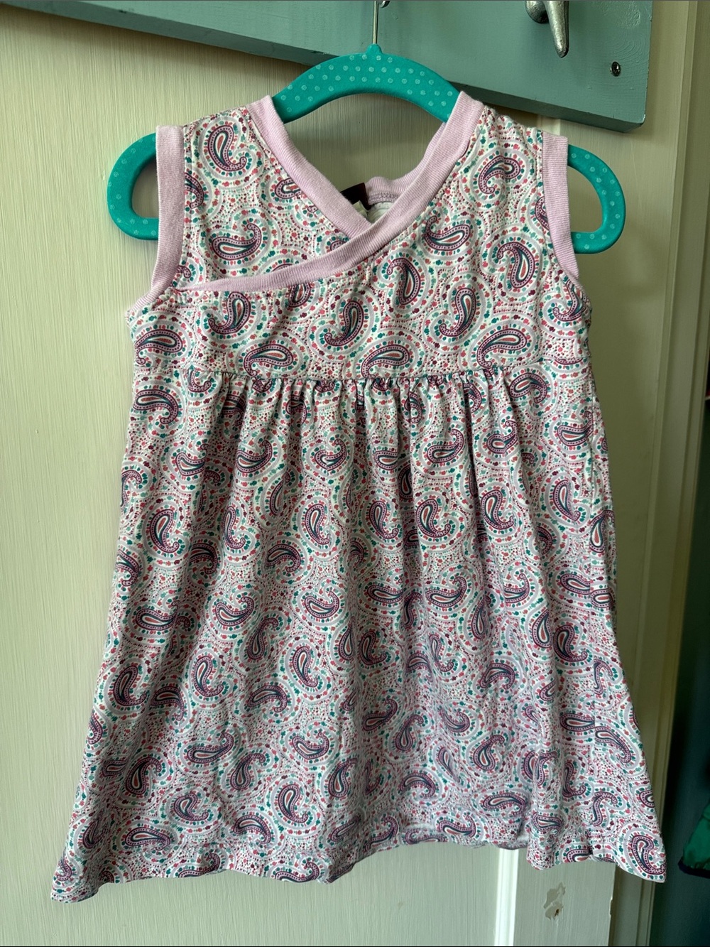 Tea Collection Pink Paisley Sleeveless Cotton Dress